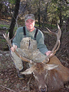 Bill and his gold medal Texas Red Stag