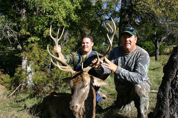 Barry and his customer with a great Red Stag